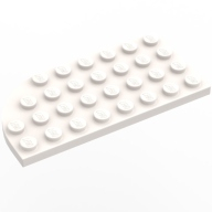 Lego deska (destička) zakulacená 4x8, bílá (712 WHITE)